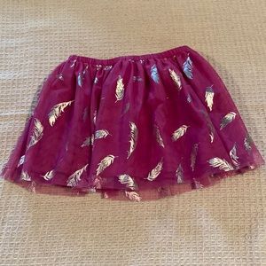 Epic Threads Tulle Silver Feather Skirt kids Size 5